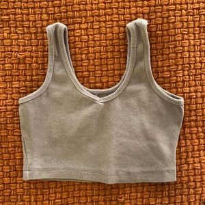 Brown cropped tank-top from Shein size small